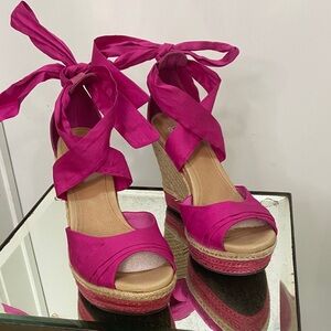 UGG Fuchsia Wedge Sandals